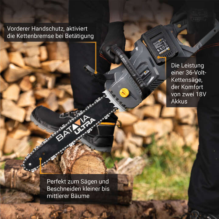 BATAVIA Akku-Kettensäge 18V 4 Ah MAXXPACK